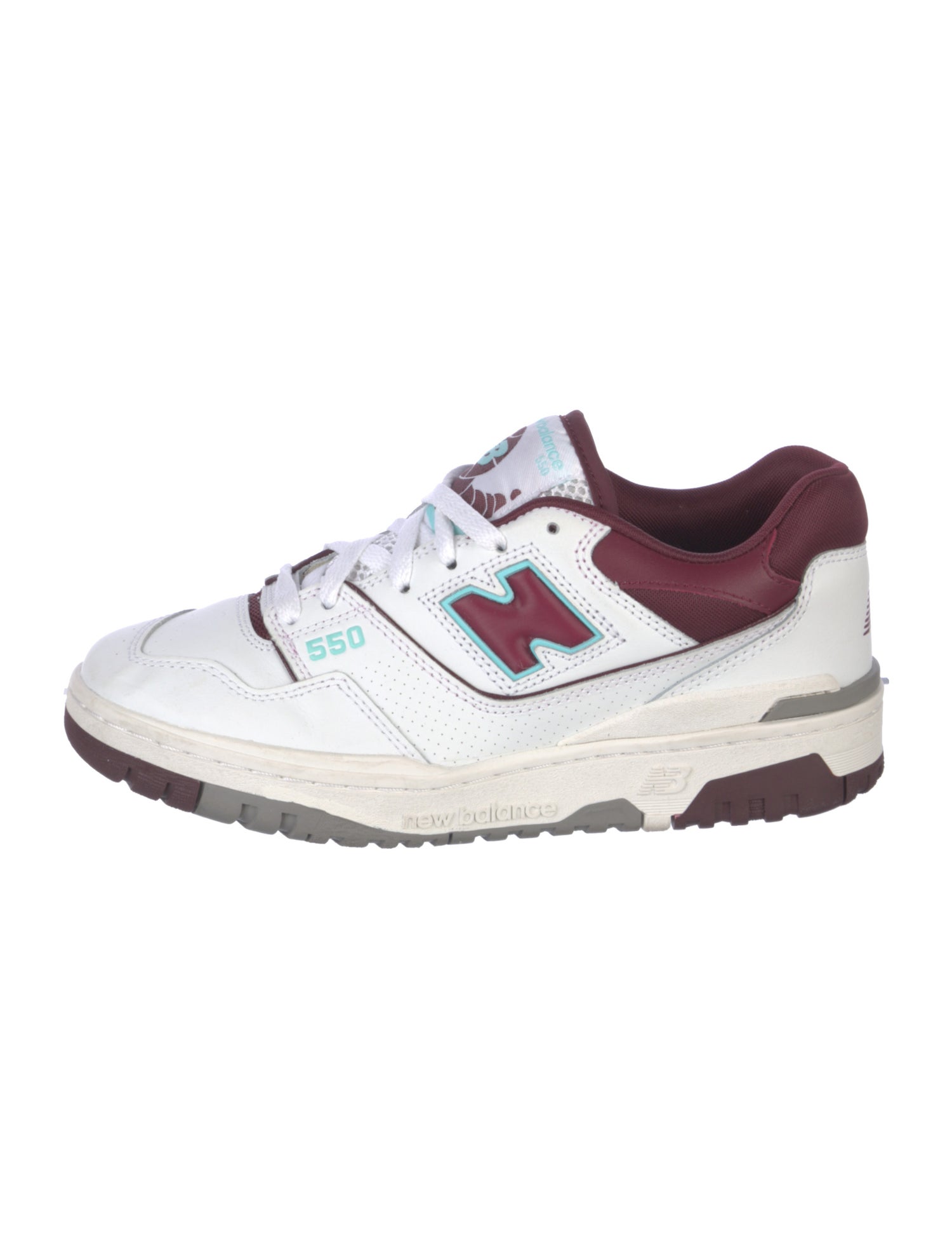 New Balance Leather Colorblock Pattern Sneakers