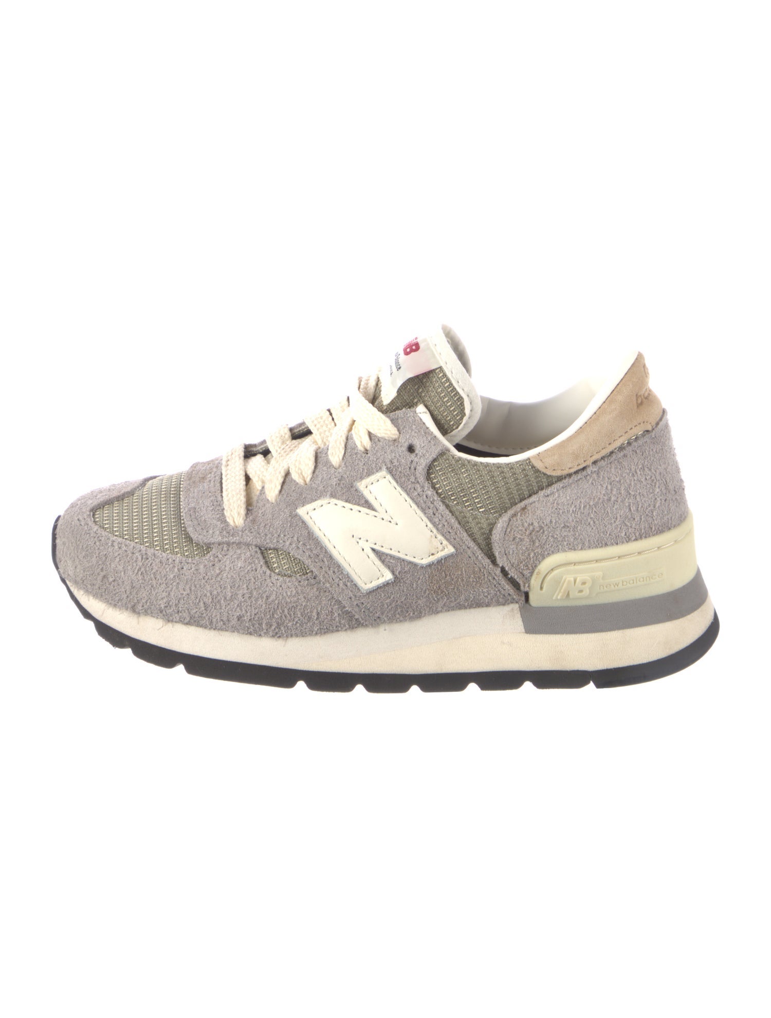 New Balance Suede Colorblock Pattern Athletic Sneakers