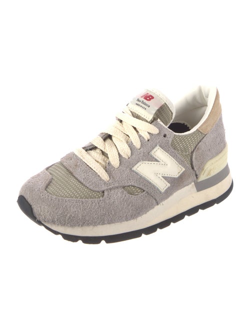 New Balance Suede Colorblock Pattern Athletic Sneakers