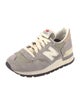 New Balance Suede Colorblock Pattern Athletic Sneakers