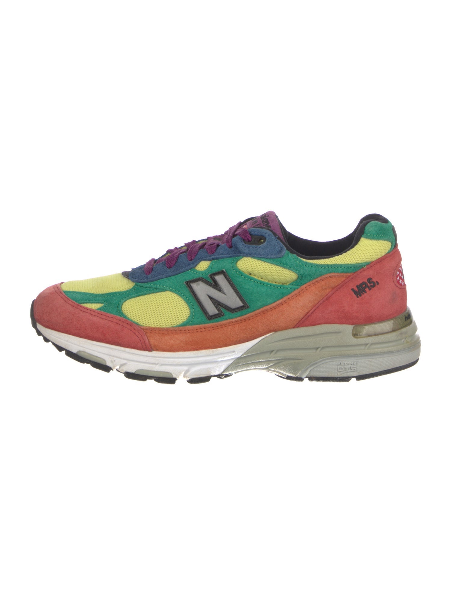 New Balance Suede Colorblock Pattern Athletic Sneakers