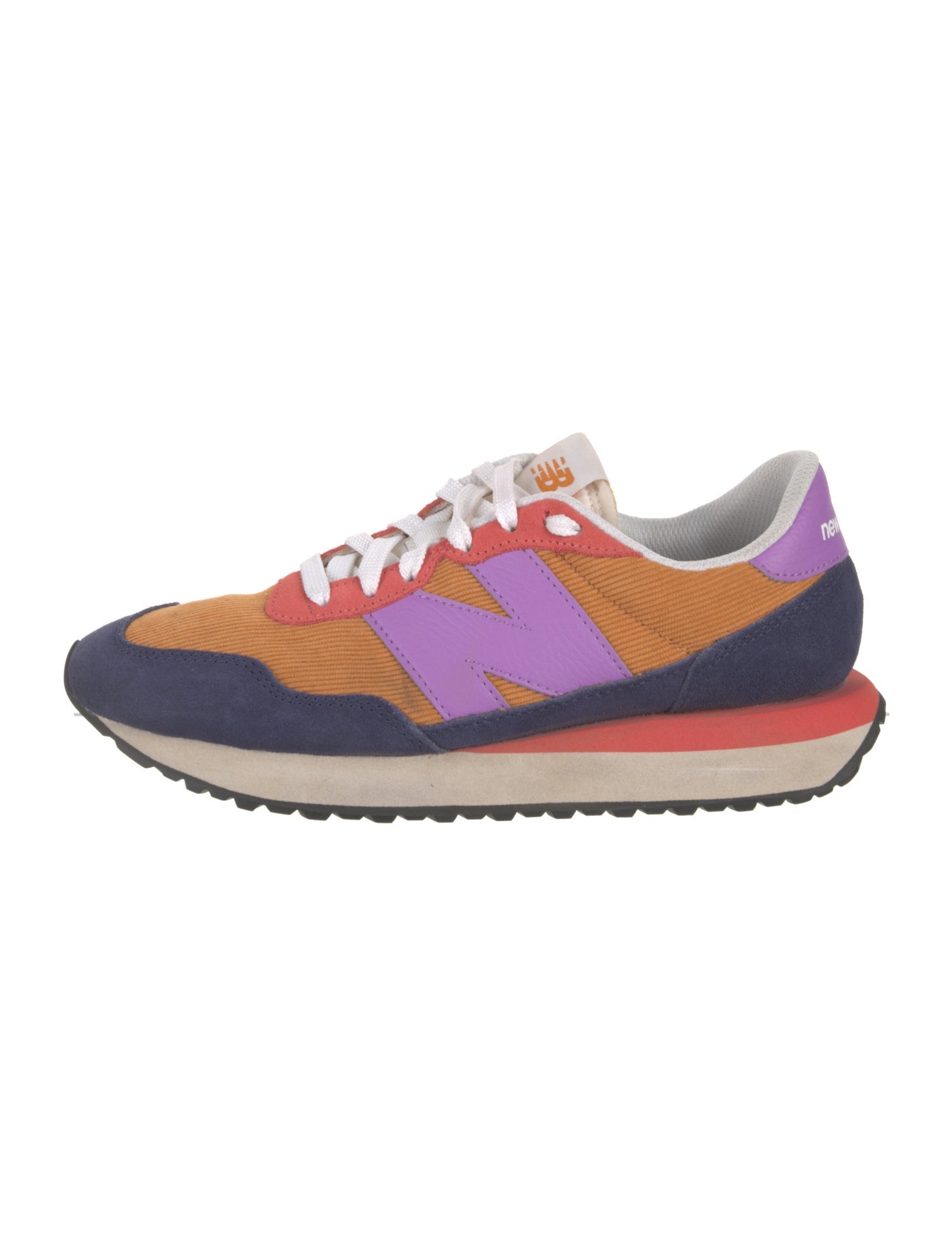 New Balance Suede Colorblock Pattern Athletic Sneakers