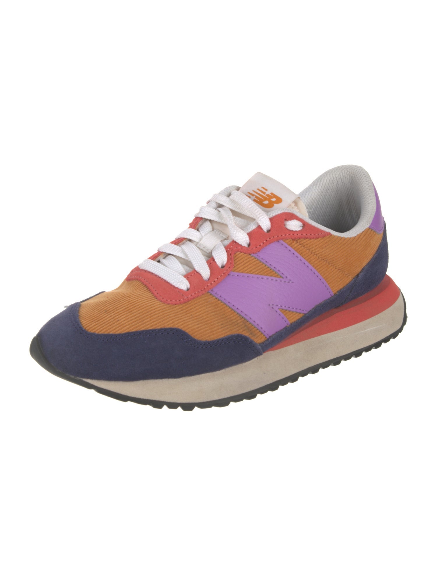 New Balance Suede Colorblock Pattern Athletic Sneakers