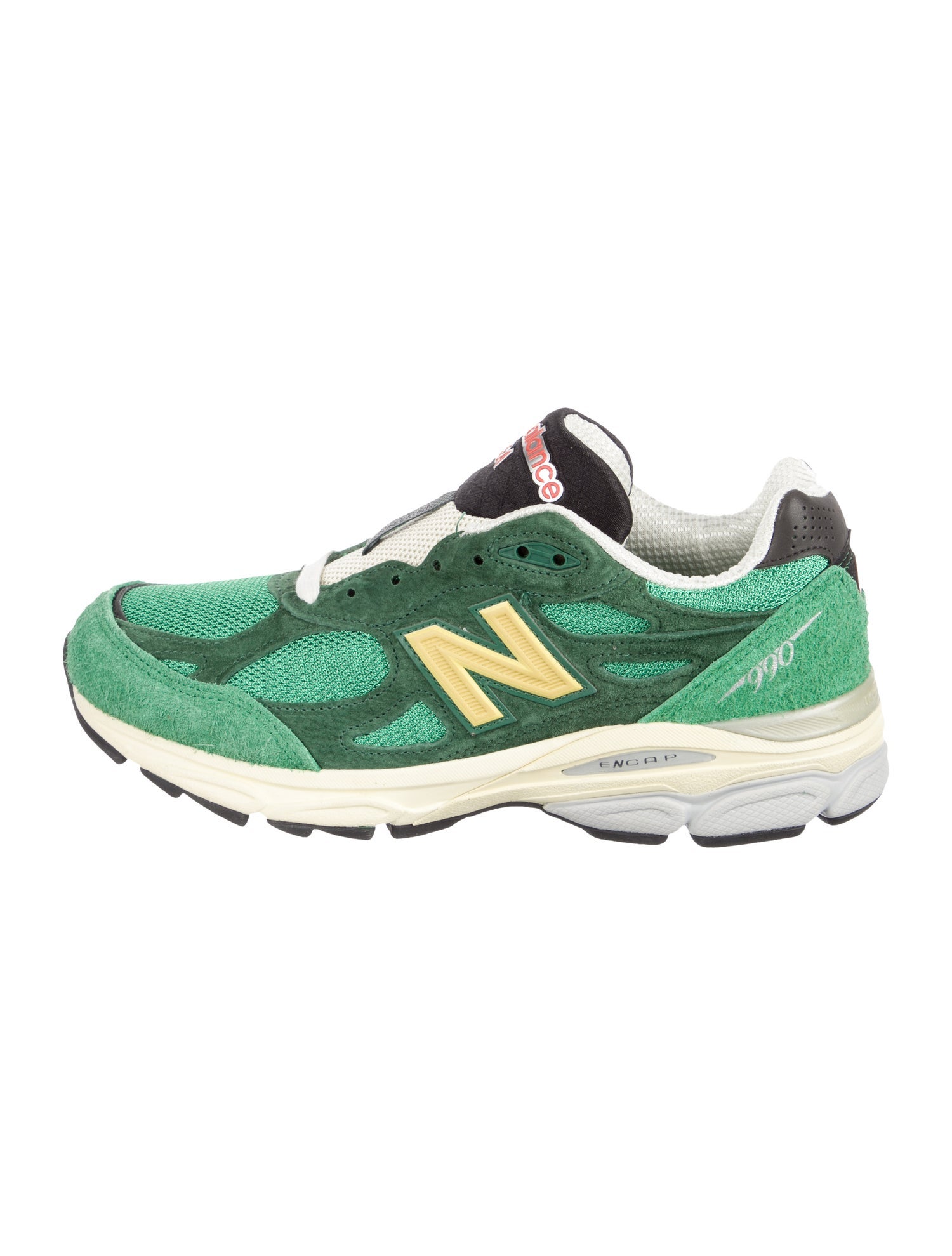 New Balance Suede Colorblock Pattern Athletic Sneakers