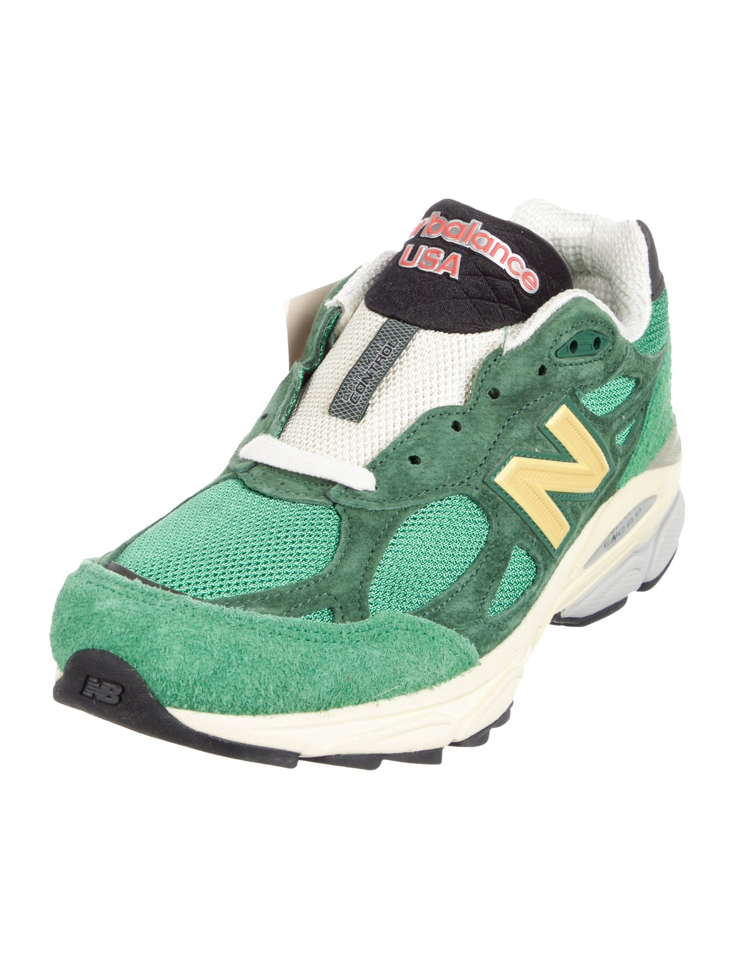 New Balance Suede Colorblock Pattern Athletic Sneakers