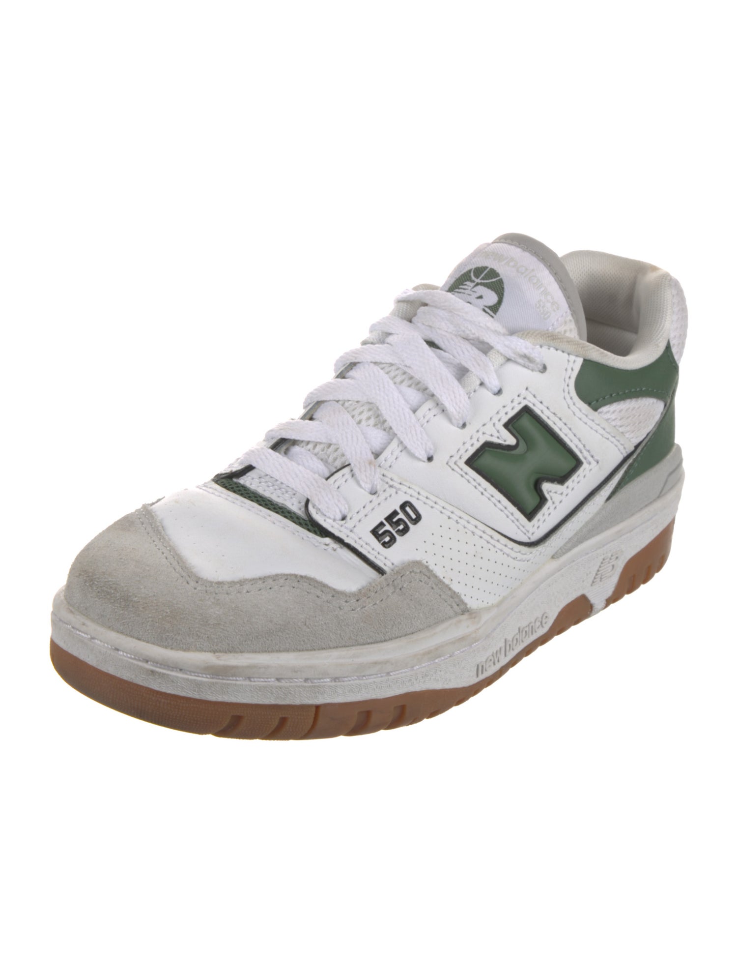 New Balance Suede Colorblock Pattern Athletic Sneakers