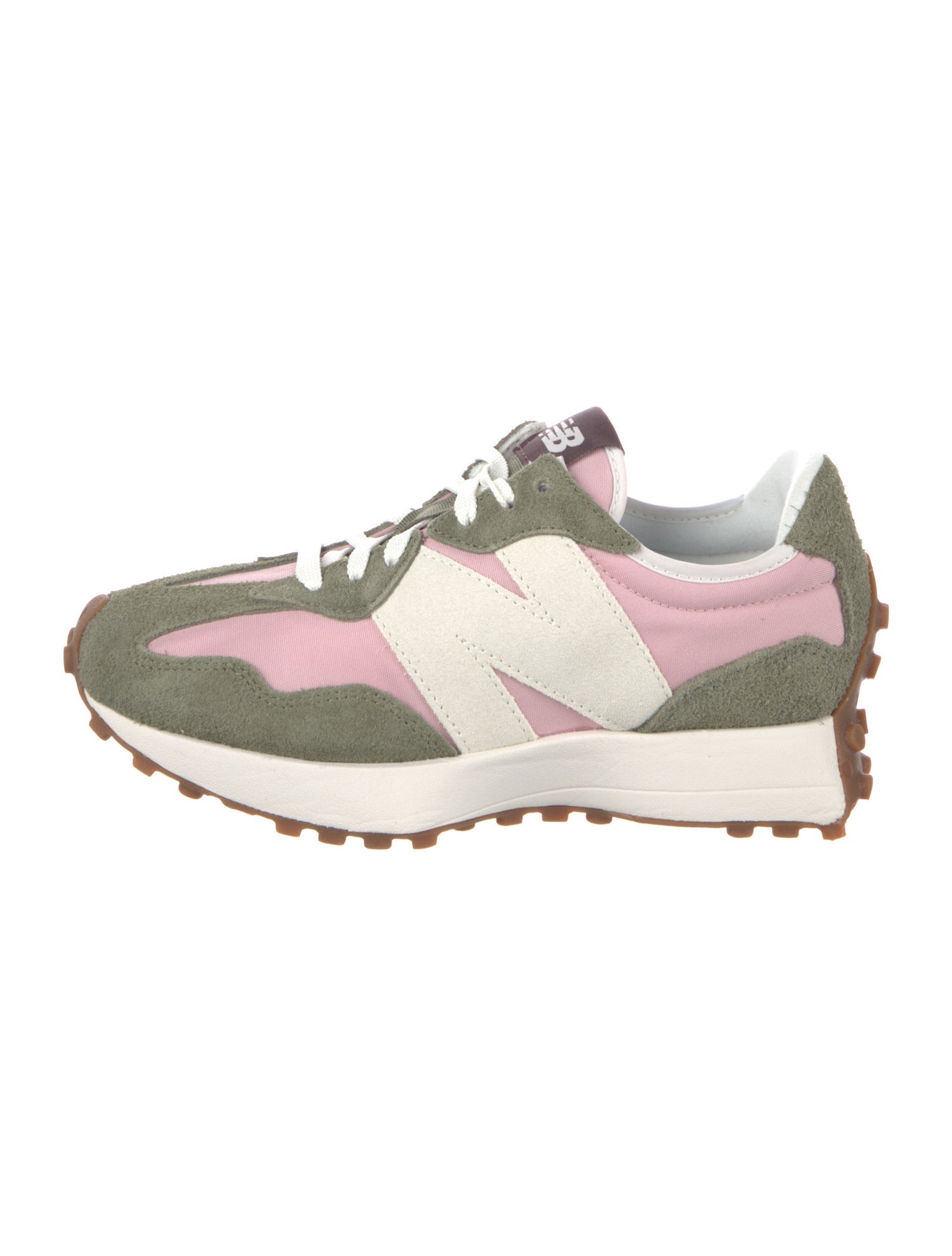 New Balance Suede Colorblock Pattern Athletic Sneakers