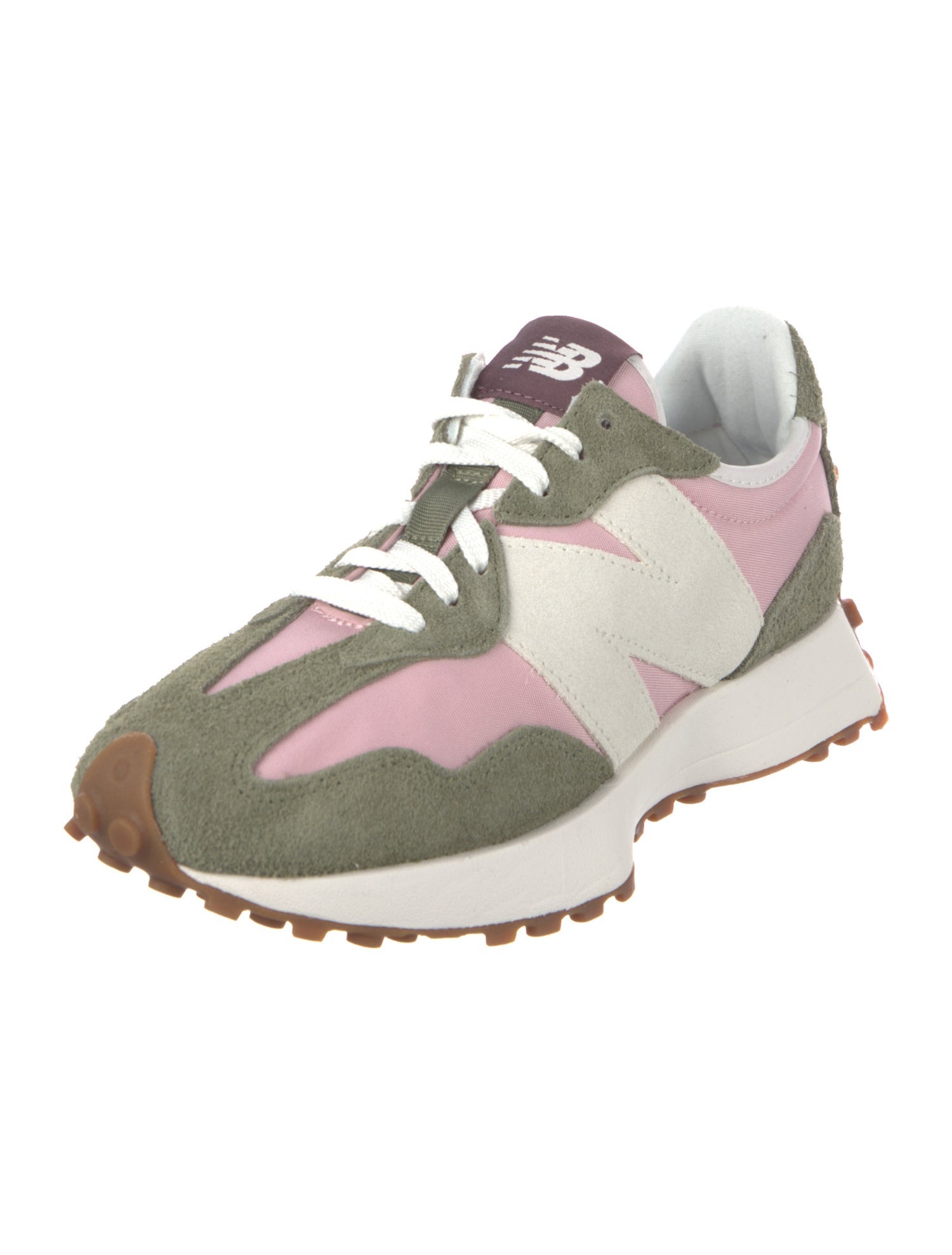 New Balance Suede Colorblock Pattern Athletic Sneakers