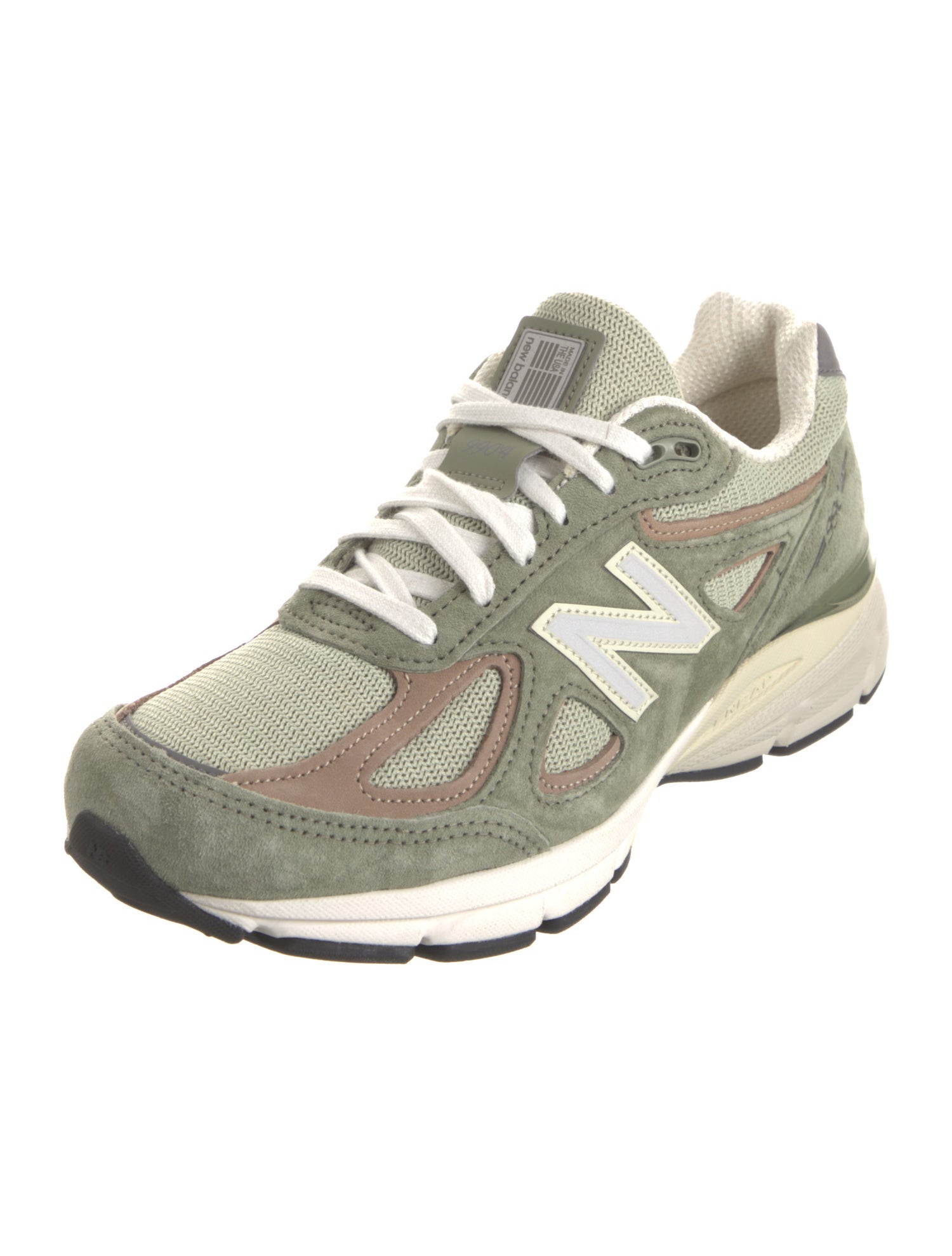 New Balance Suede Colorblock Pattern Athletic Sneakers