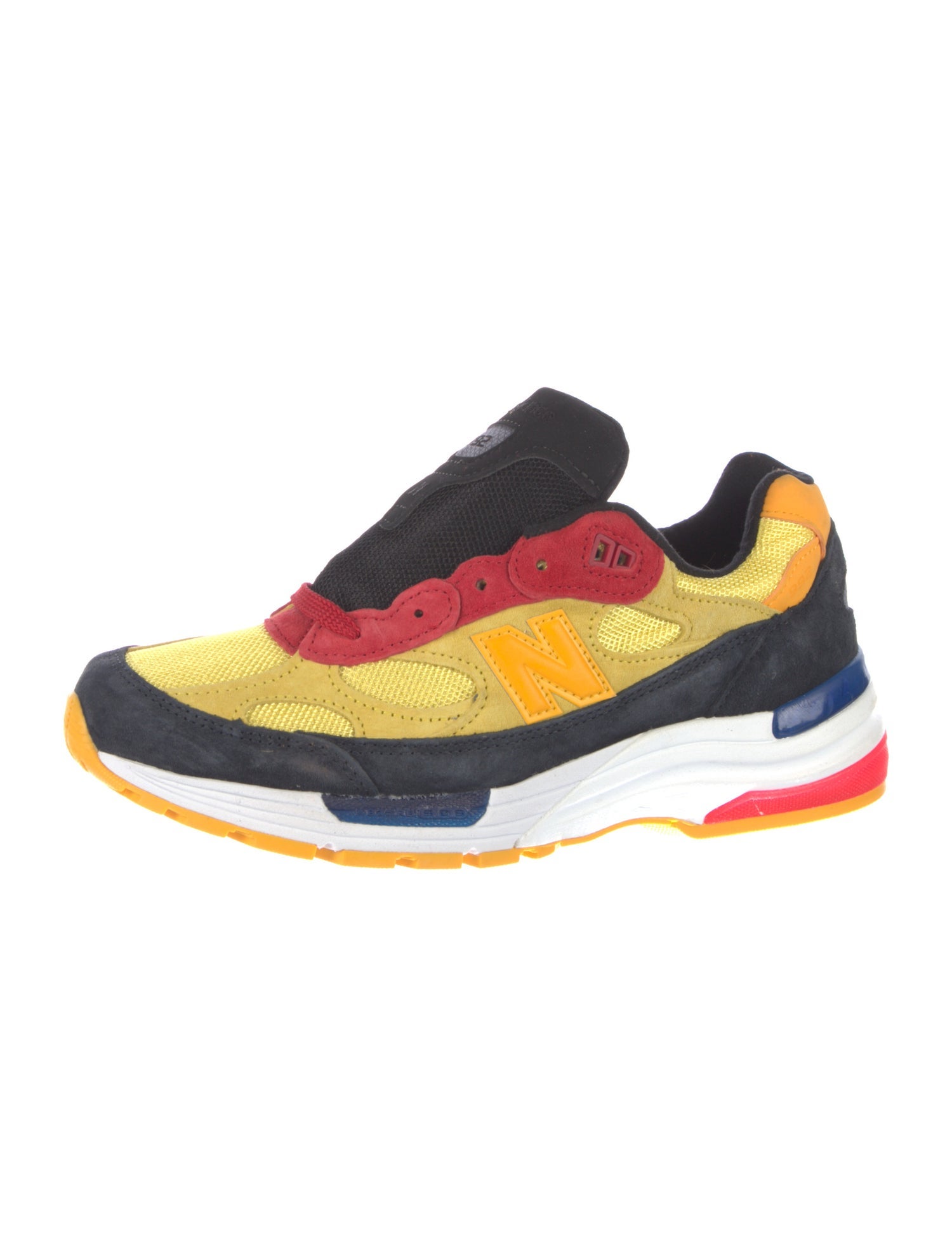 New Balance Suede Colorblock Pattern Athletic Sneakers