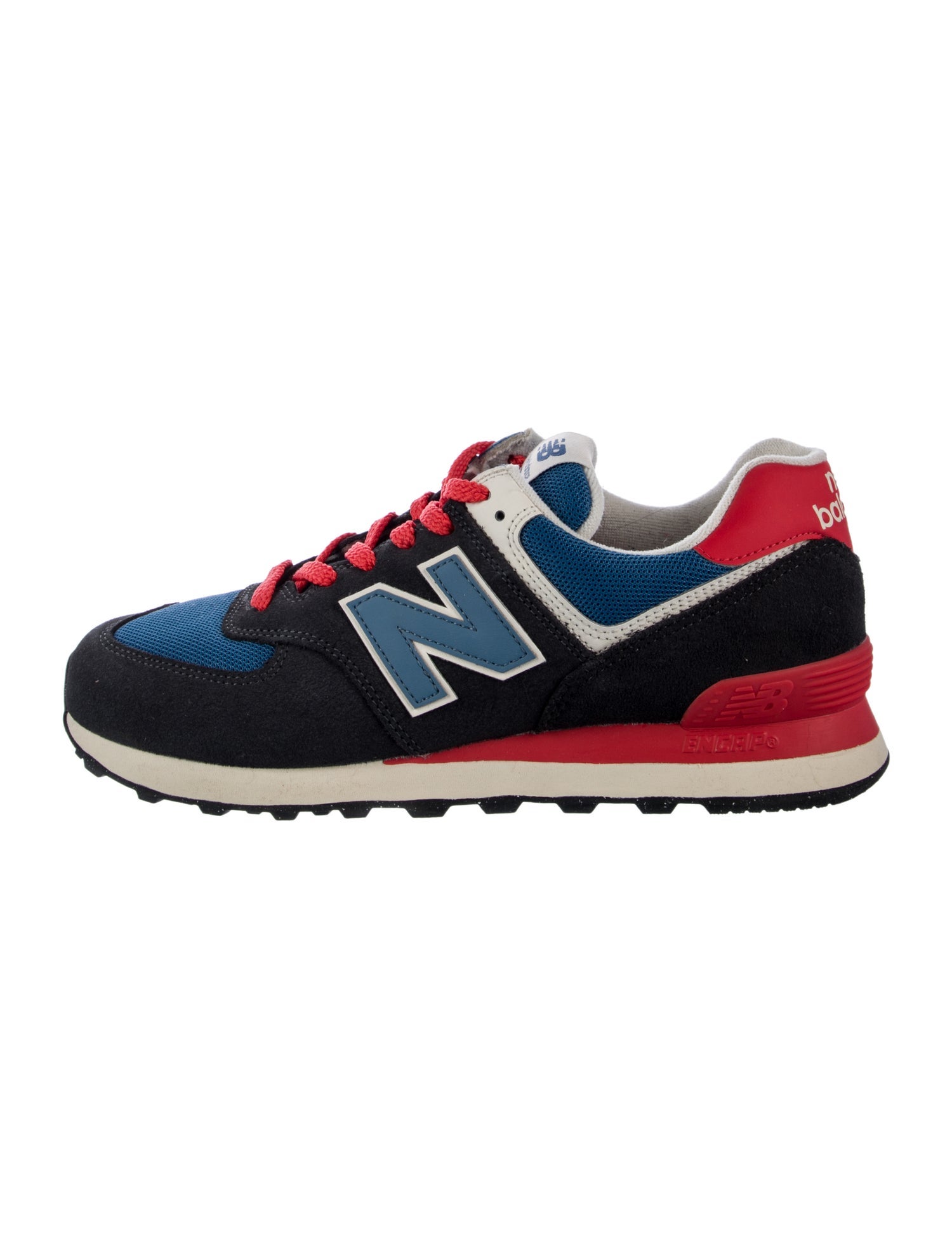 New Balance Suede Colorblock Pattern Athletic Sneakers