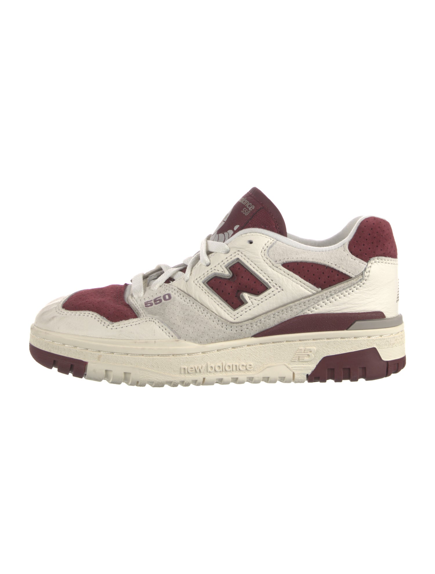 New Balance Leather Colorblock Pattern Athletic Sneakers