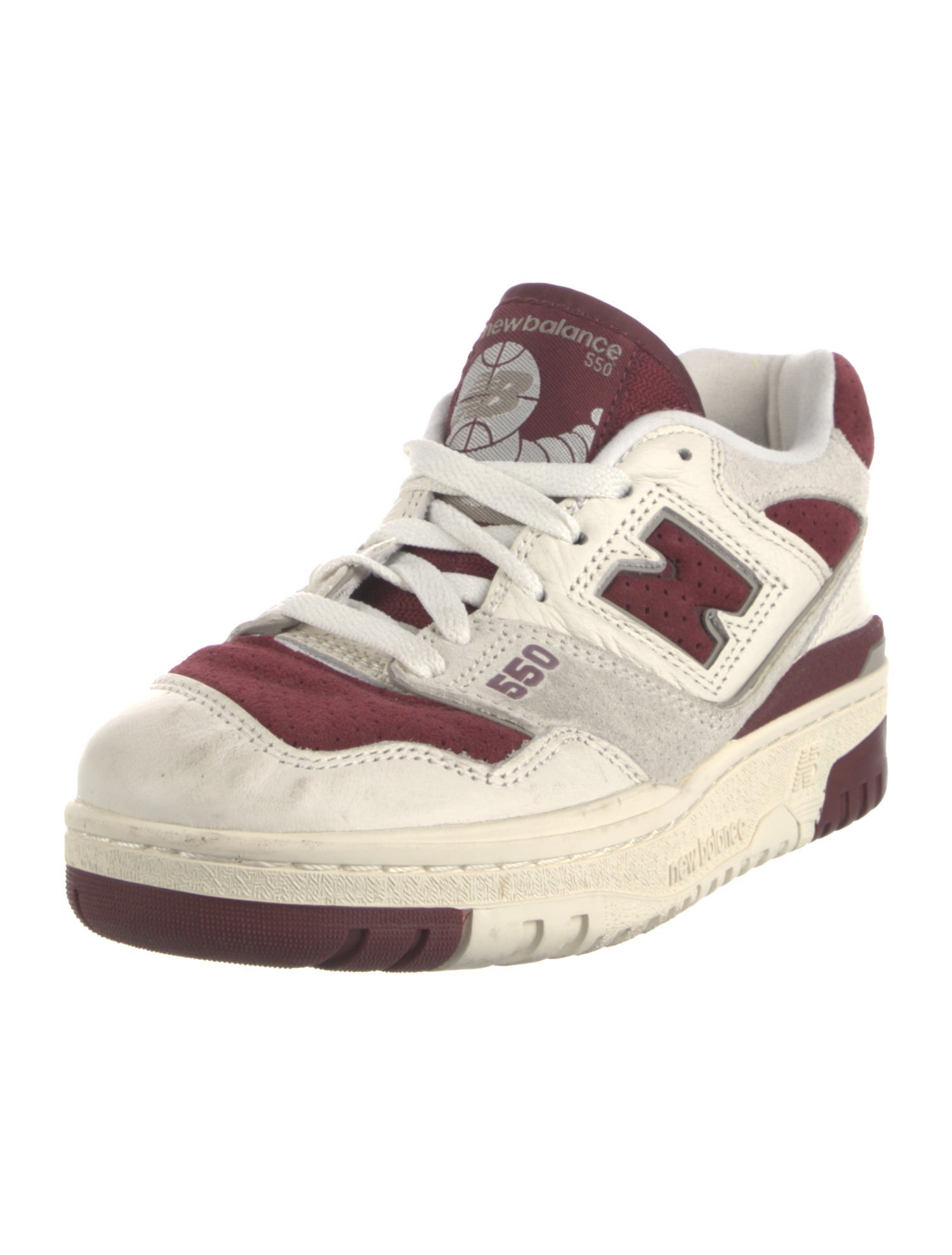 New Balance Leather Colorblock Pattern Athletic Sneakers