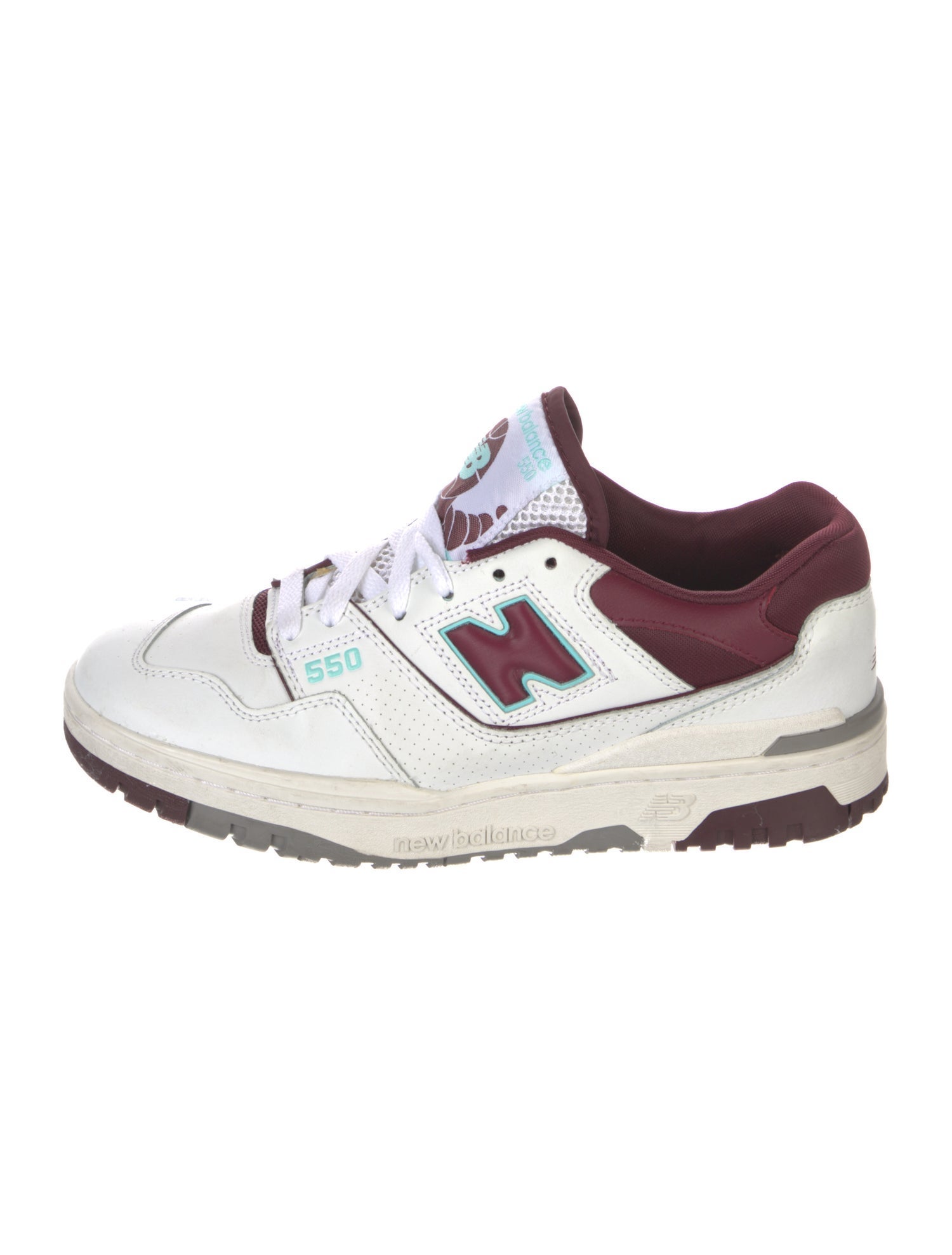 New Balance Leather Colorblock Pattern Athletic Sneakers