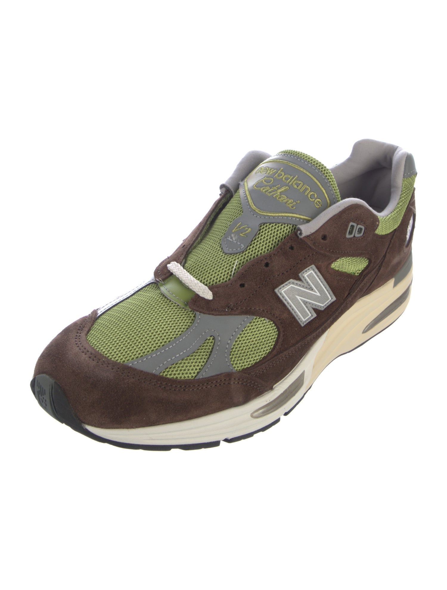 New Balance Suede Colorblock Pattern Athletic Sneakers