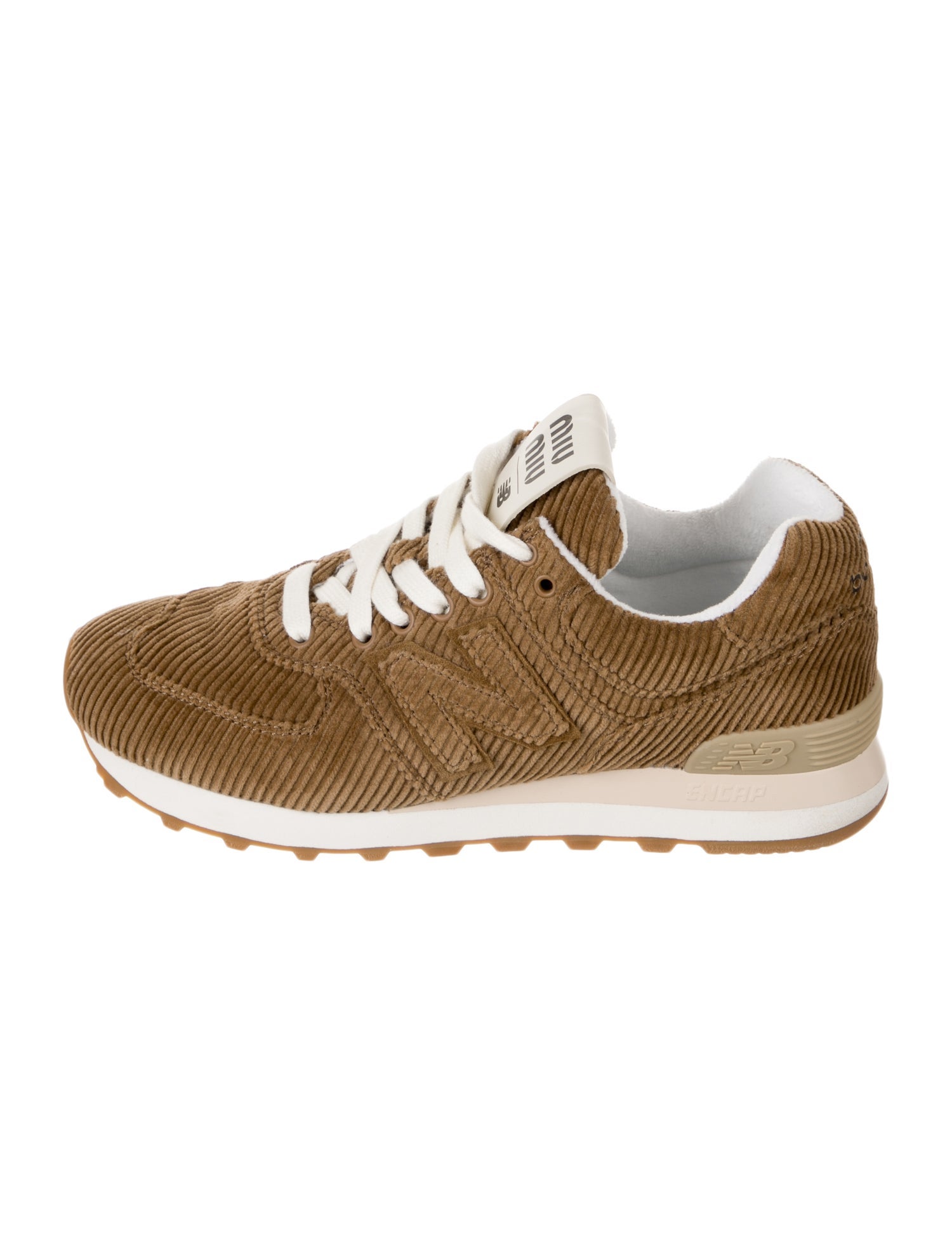 New Balance x Miu Miu 574 Velvet Corduroy Sneakers - Brown