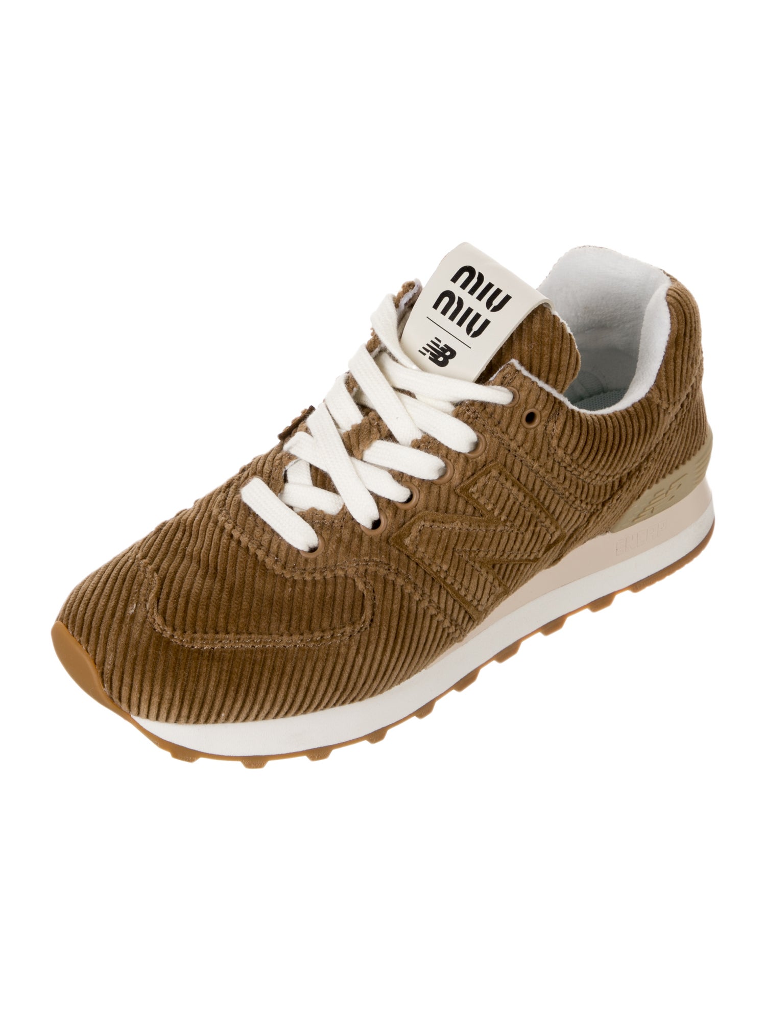 New Balance x Miu Miu 574 Velvet Corduroy Sneakers - Brown