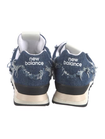 New Balance x Miu Miu Denim Raw-Edge Trim Athletic Sneakers