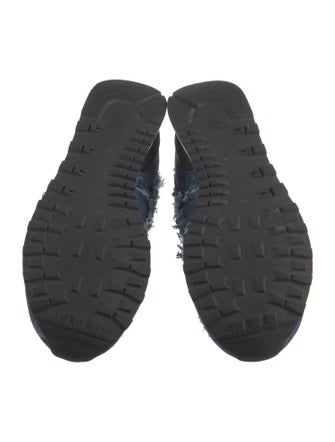 New Balance x Miu Miu Denim Raw-Edge Trim Athletic Sneakers