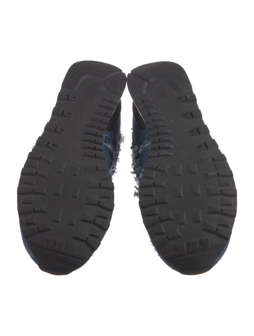 New Balance x Miu Miu Denim Raw-Edge Trim Athletic Sneakers