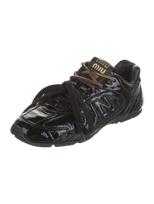 New Balance x Miu Miu Patent Leather Printed Sneakers