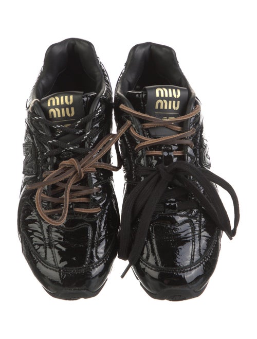 New Balance x Miu Miu Patent Leather Printed Sneakers