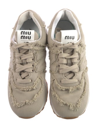 New Balance x Miu Miu 574 Denim 'Colonial Beige' Athletic Sneakers