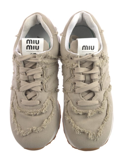 New Balance x Miu Miu 574 Denim 'Colonial Beige' Athletic Sneakers