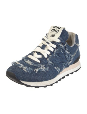 New Balance x Miu Miu 574 Denim Athletic Sneakers