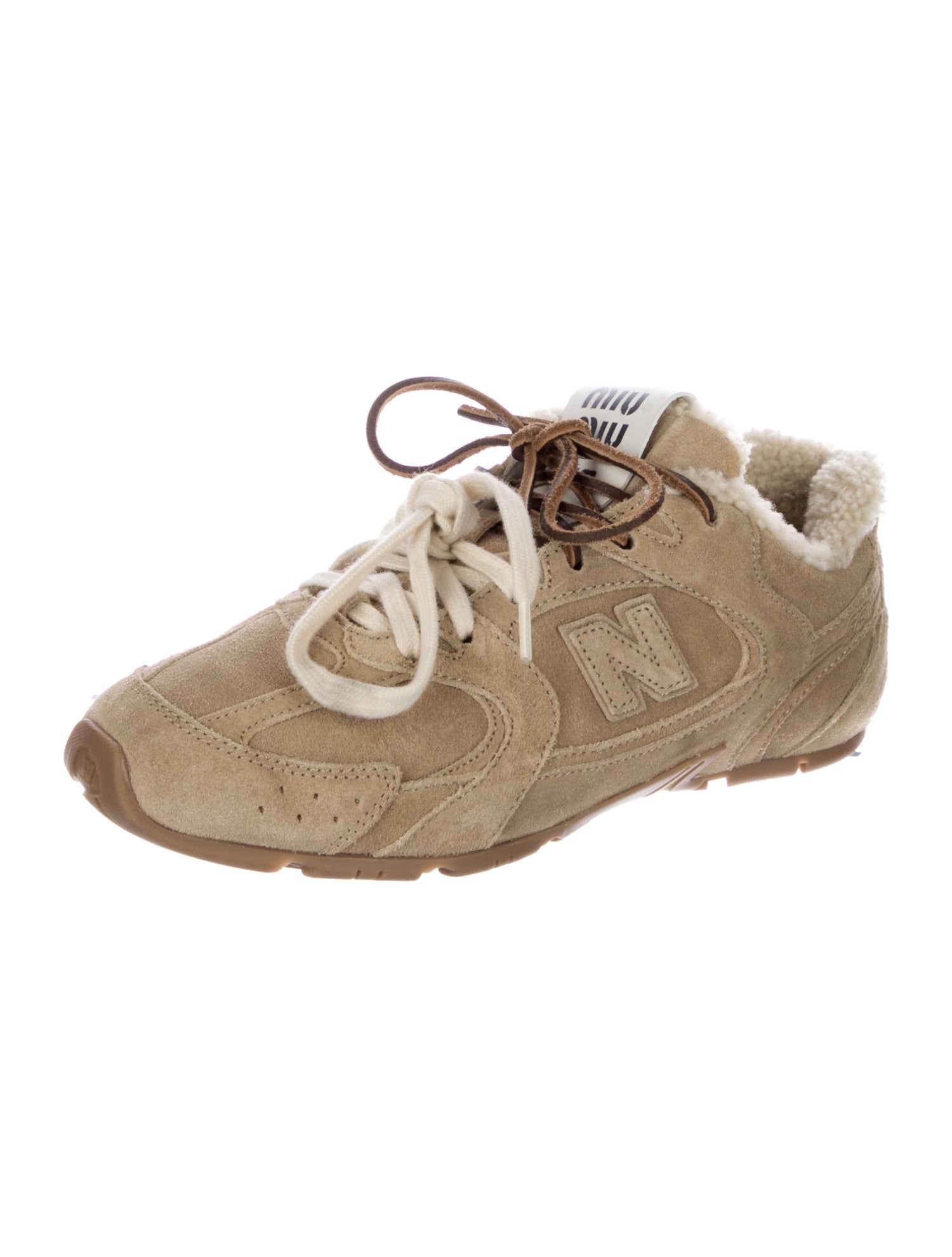 New Balance x Miu Miu 530 SL 'Ecru Shearling' Sneakers