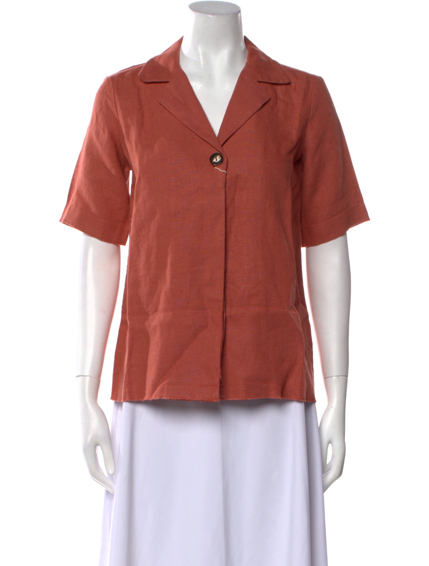 Nobody Denim Linen Short Sleeve Button-Up Top w/ Tags