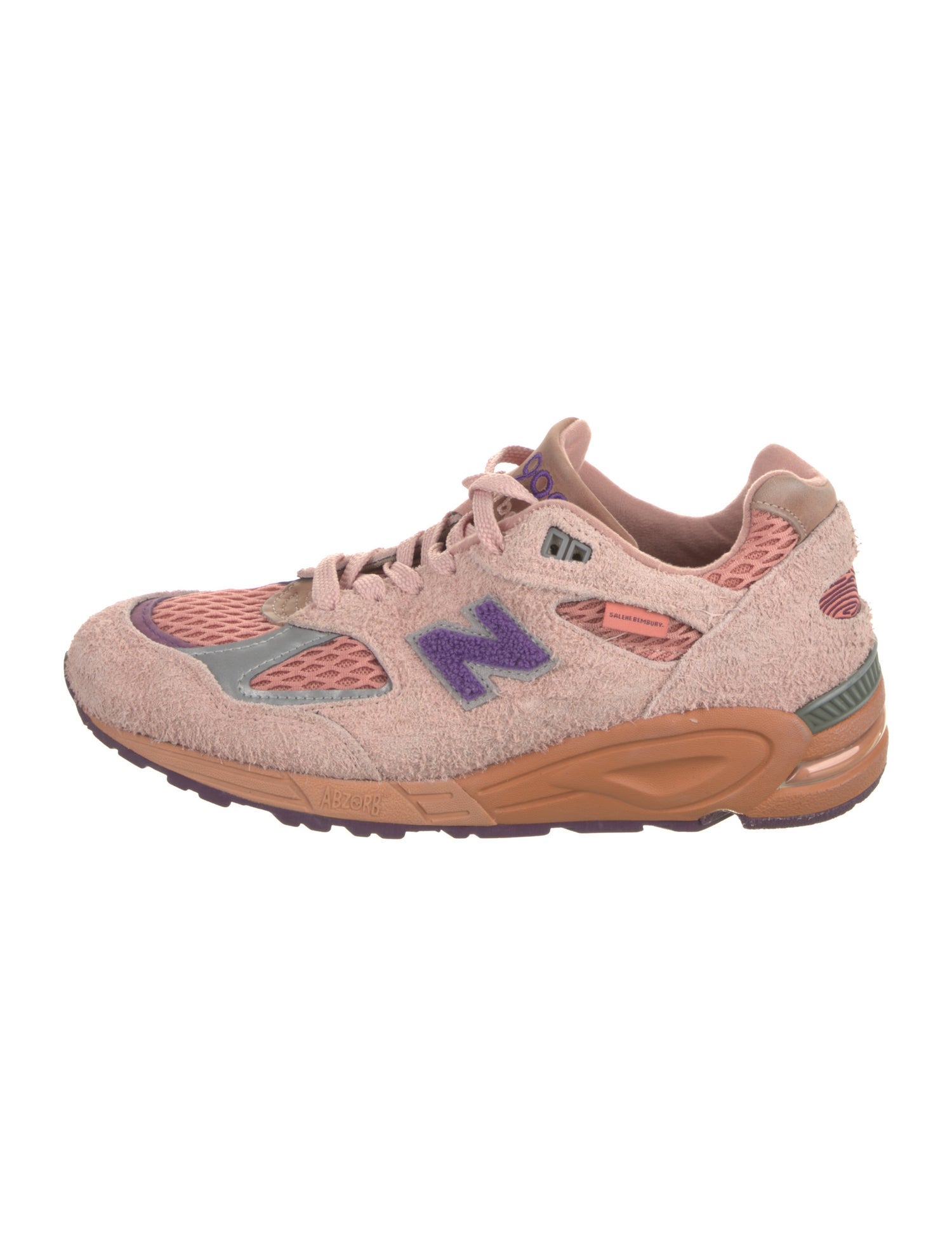 New Balance x Salehe Bembury Suede Printed Athletic Sneakers