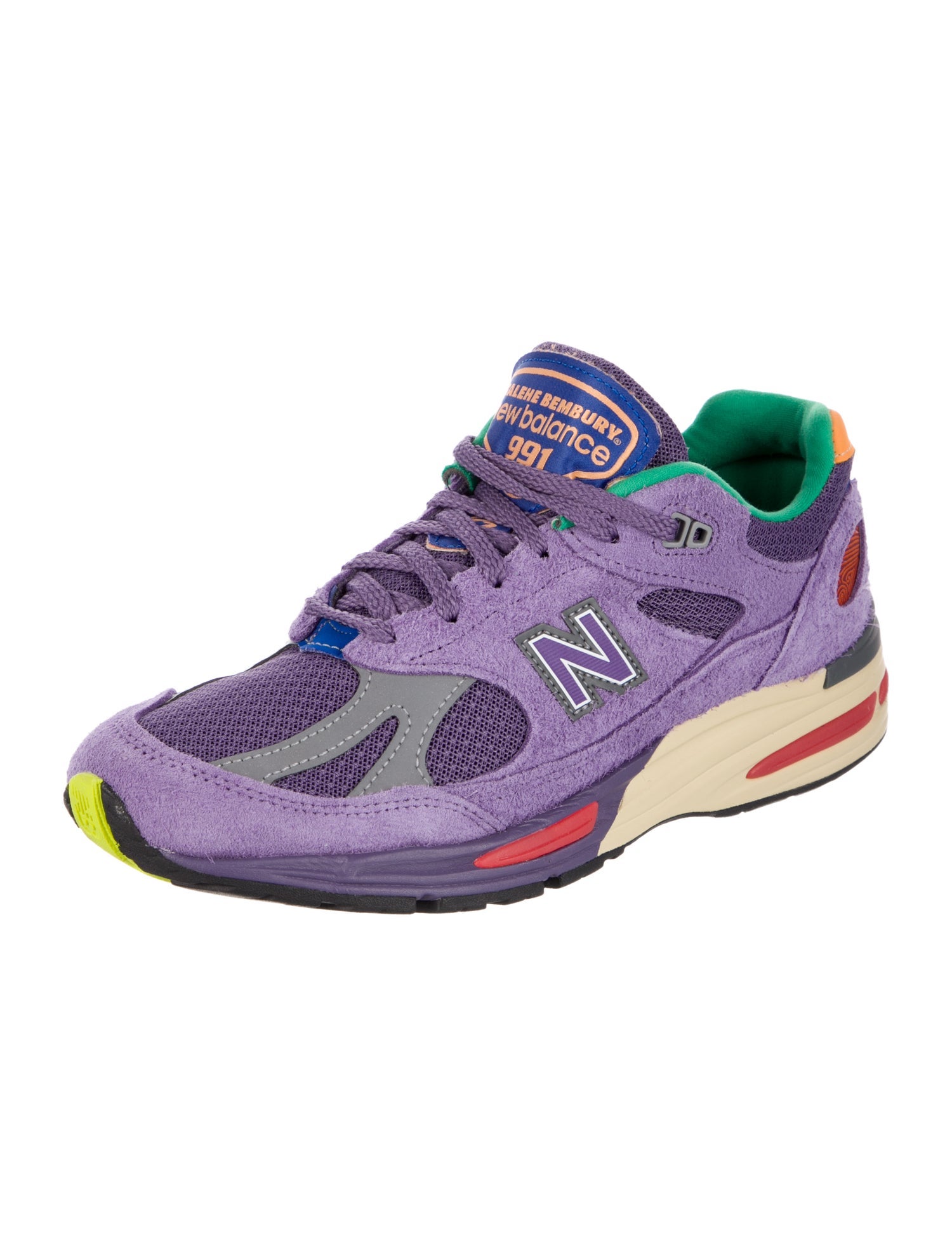 New Balance x Salehe Bembury Suede Colorblock Pattern Athletic Sneakers