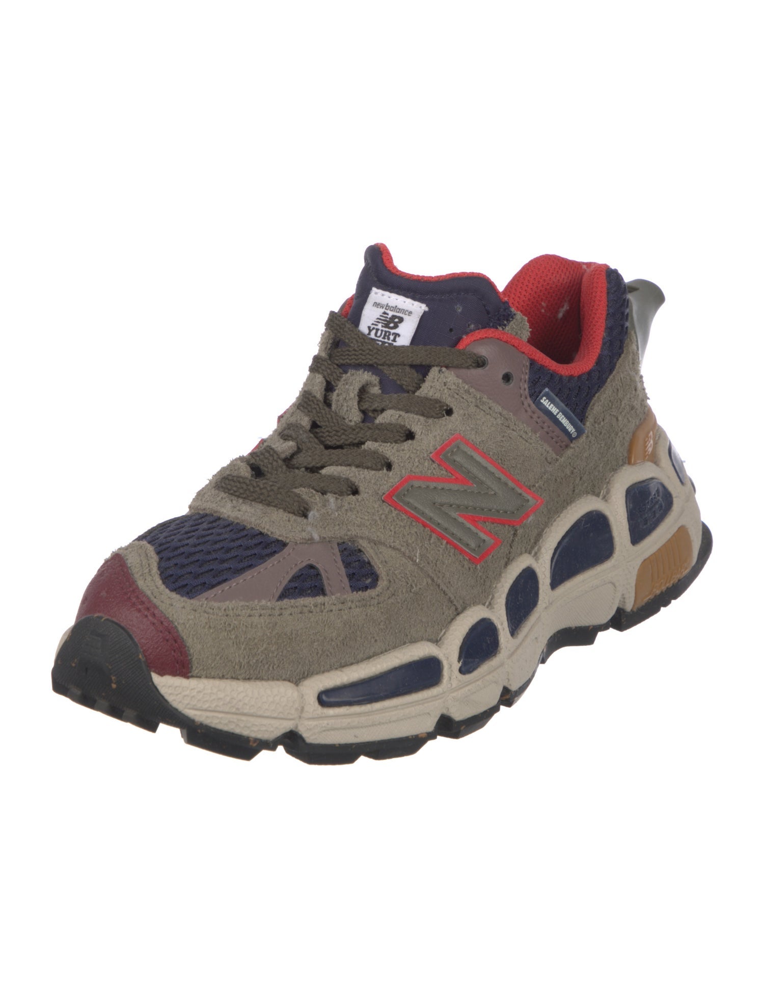 New Balance x Salehe Bembury Suede Colorblock Pattern Athletic Sneakers