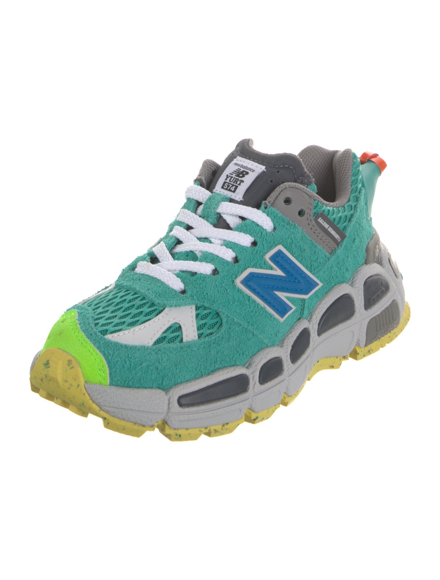 New Balance x Salehe Bembury Suede Printed Athletic Sneakers