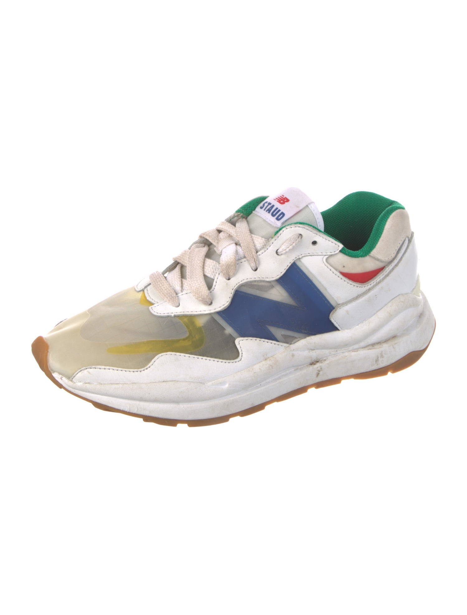 New Balance x Staud Printed Mesh Accents Athletic Sneakers