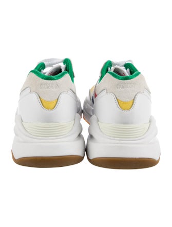 New Balance x Staud PVC Colorblock Pattern Athletic Sneakers