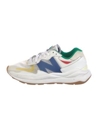 New Balance x Staud Leather Colorblock Pattern Athletic Sneakers