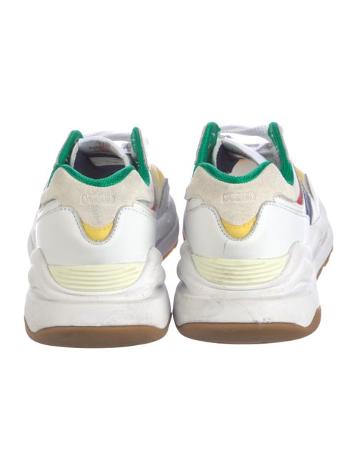 New Balance x Staud Leather Colorblock Pattern Athletic Sneakers