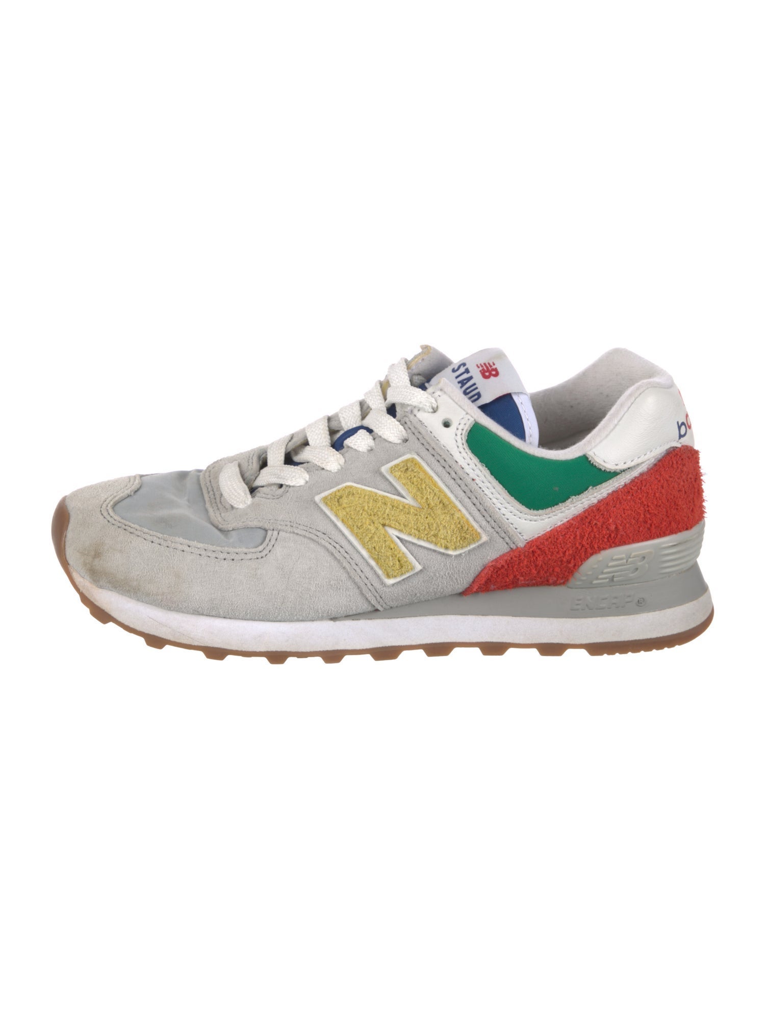 New Balance x Staud Suede Printed Athletic Sneakers