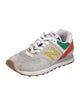 New Balance x Staud Suede Printed Athletic Sneakers