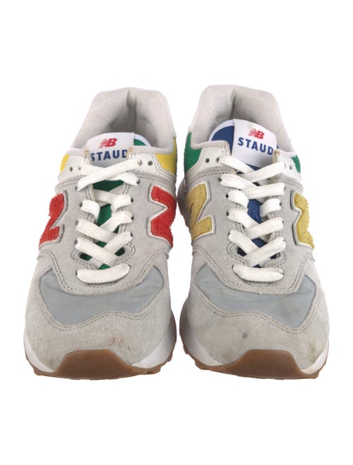 New Balance x Staud Suede Printed Athletic Sneakers