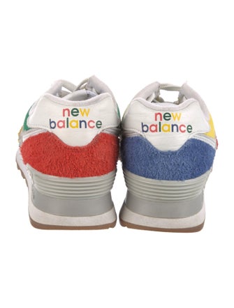 New Balance x Staud Suede Printed Athletic Sneakers
