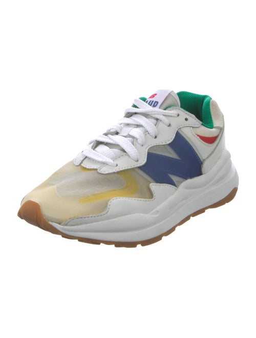 New Balance x Staud Leather Colorblock Pattern Athletic Sneakers