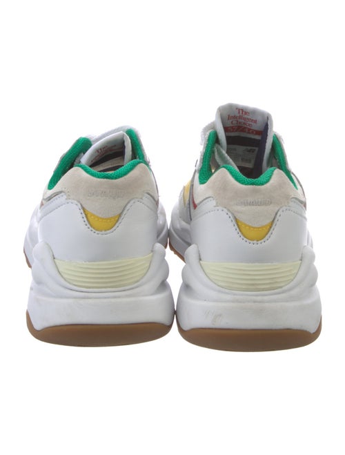 New Balance x Staud Leather Colorblock Pattern Athletic Sneakers