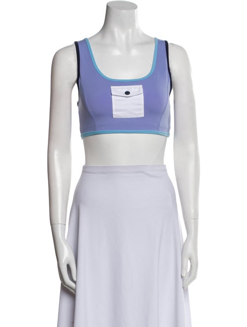 New Balance x Staud Graphic Print Scoop Neck Crop Top