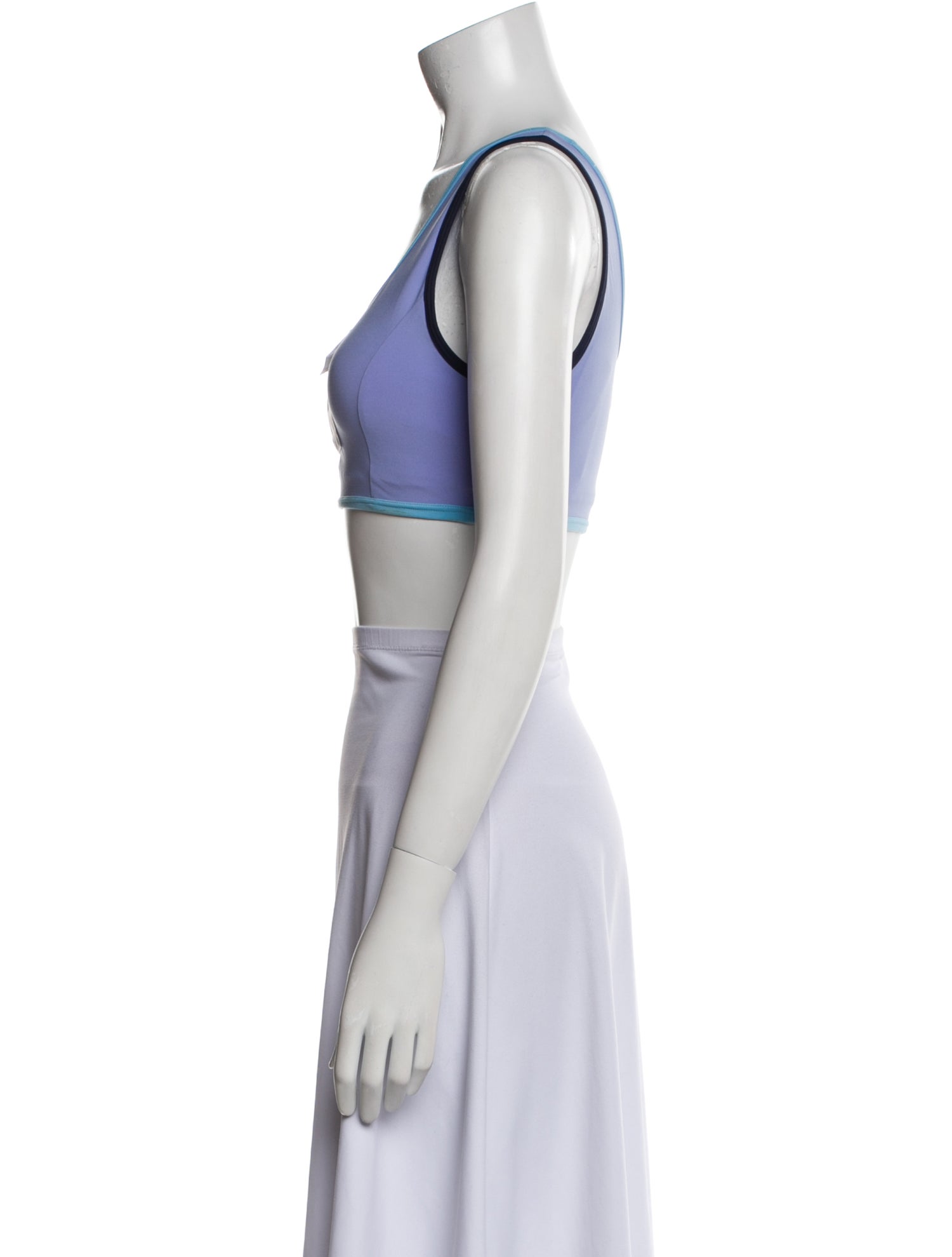 New Balance x Staud Graphic Print Scoop Neck Crop Top