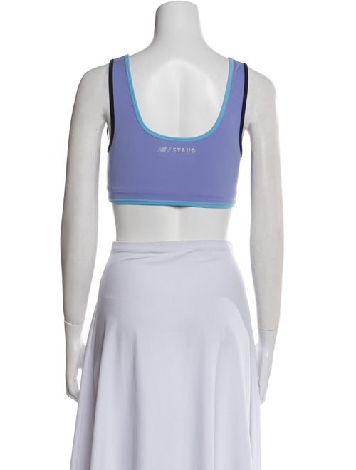 New Balance x Staud Graphic Print Scoop Neck Crop Top