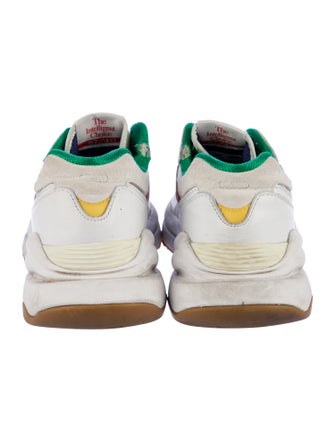 New Balance x Staud Leather Colorblock Pattern Athletic Sneakers