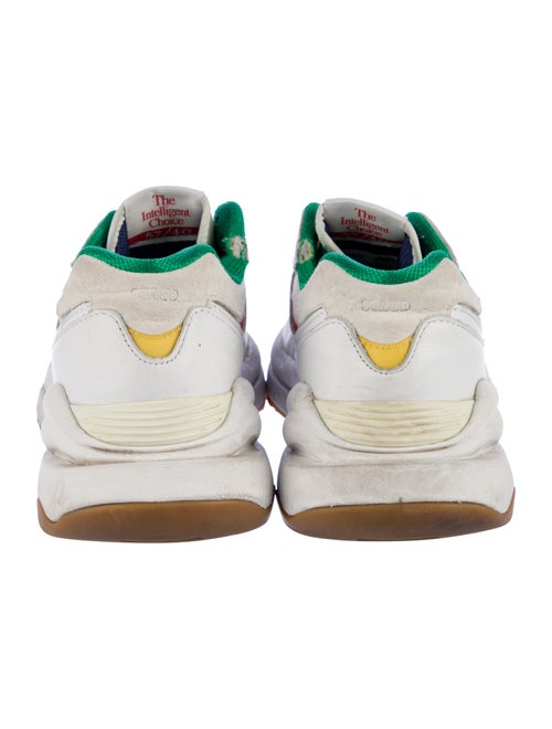 New Balance x Staud Leather Colorblock Pattern Athletic Sneakers